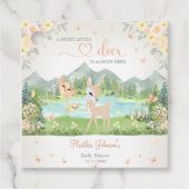 Spring Bloom and Butterflies Deer Baby Shower  フェイバータグ (正面)