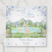 Spring Bloom and Butterflies Deer Baby Shower  フェイバータグ (正面)