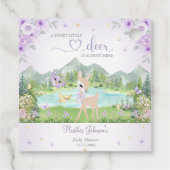 Spring Bloom and Butterflies Deer Baby Shower  フェイバータグ (裏面)
