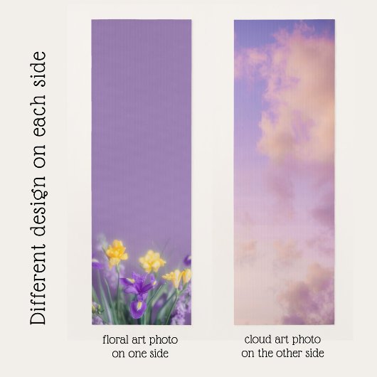 Spring Bloom & Lavender Sky リバーシブルヨガマット ヨガマット