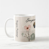 Spring Bloom Wildflower Meadow Personalized コーヒーマグカップ (左)