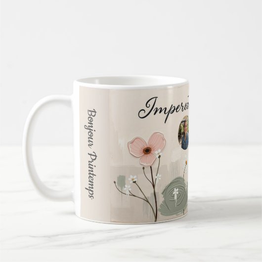 Spring Bloom Wildflower Meadow Personalized コーヒーマグカップ (左)