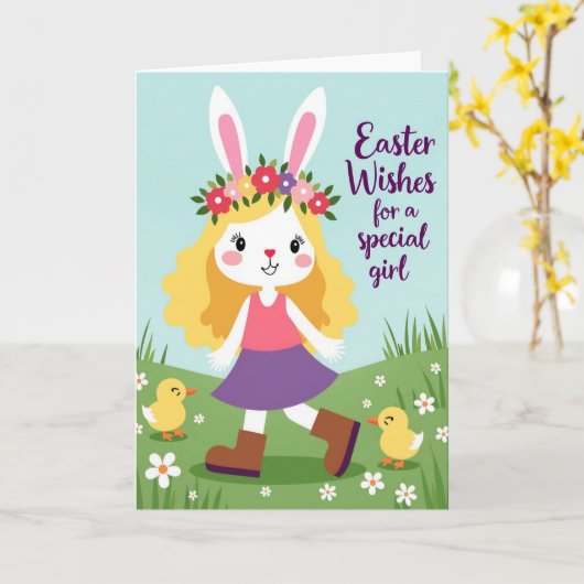 Spring Blossom Character Card カード (黄色い花)