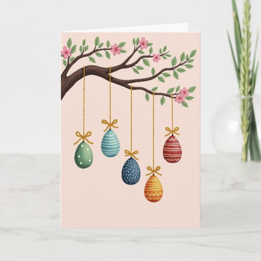 Spring Blossom Hanging Ornaments Card カード (正面)