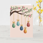 Spring Blossom Hanging Ornaments Card カード (黄色い花)