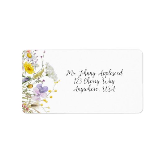 Spring Blossom Wedding Address Labels ラベル (正面)