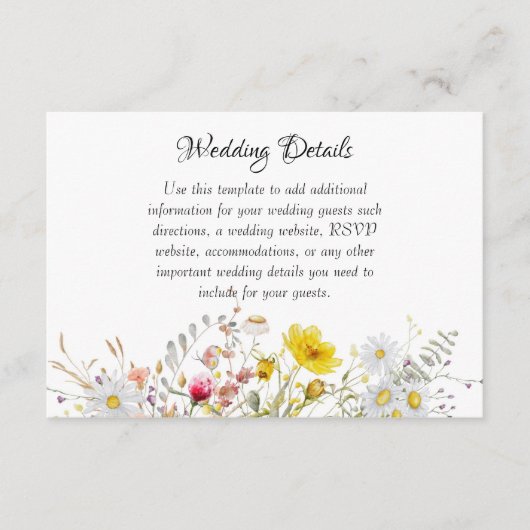 Spring Blossom Wedding Enclosure Cards エンクロージャーカード (正面)