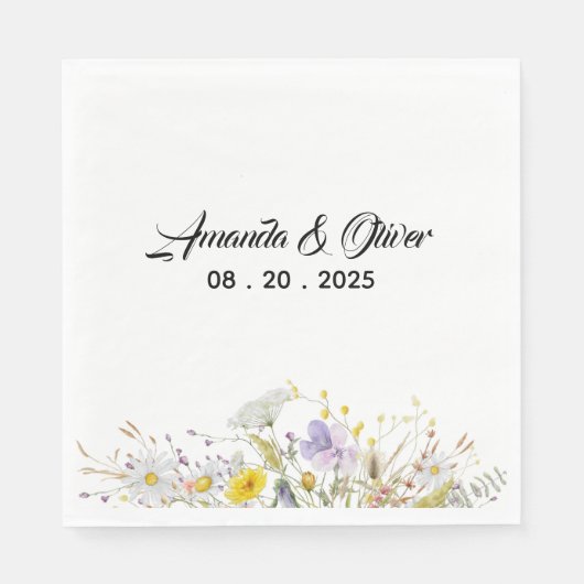 Spring Blossom Wedding Napkins スタンダードランチョンナプキン (正面)