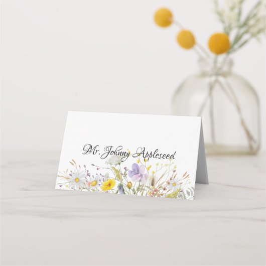 Spring Blossom Wedding Place Cards プレイスカード (正面)