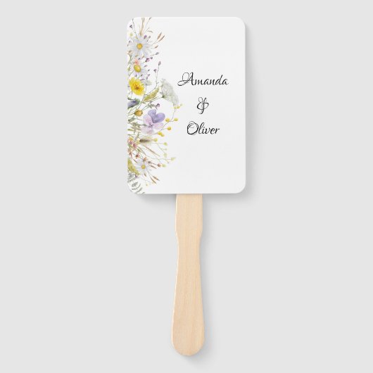 Spring Blossom Wedding Program Hand Fans ハンドファン (正面)