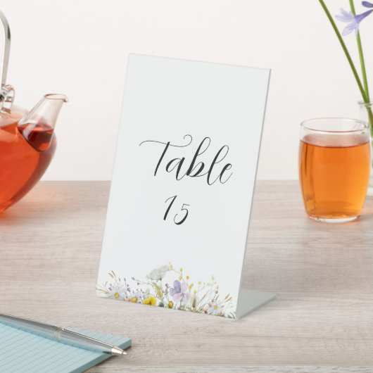 Spring Blossom Wedding Table Numbers 台座サイン (インサイチュ)