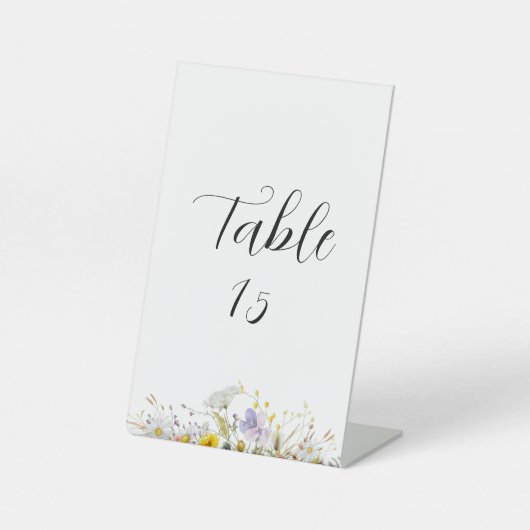 Spring Blossom Wedding Table Numbers 台座サイン (正面)