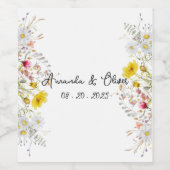 Spring Blossom Wedding WIne Bottle Labels ワインラベル (シングルラベル)