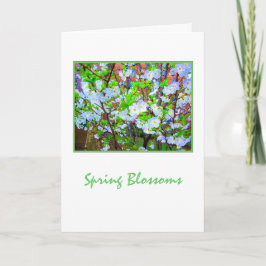 "Spring Blossoms" 無地グリーティングカード カード