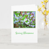 "Spring Blossoms" 無地グリーティングカード カード (黄色い花)