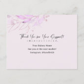 Spring Botanical Farmers Market Cake Care サンキューカード (裏面)