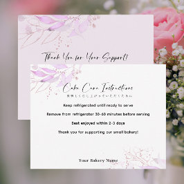 Spring Botanical Farmers Market Cake Care サンキューカード