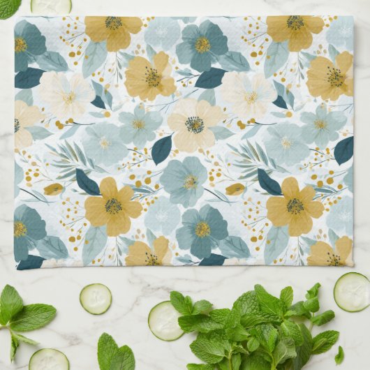 Spring Botanical Floral Kitchen Towels キッチンタオル (折り畳み)