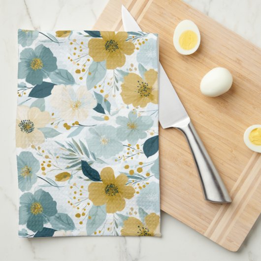 Spring Botanical Floral Kitchen Towels キッチンタオル (四つ折り)