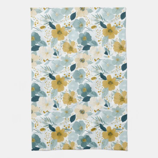 Spring Botanical Floral Kitchen Towels キッチンタオル (縦)