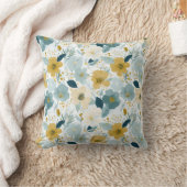Spring Botanical Floral Throw Pillow クッション (ブランケット)
