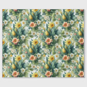 Spring Botanical Floral Wrapping Paper ラッピングペーパー (フラット)