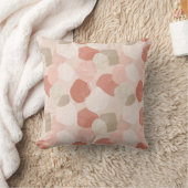 Spring Botanical Leaves in Blush Sage Throw Pillow クッション (ブランケット)