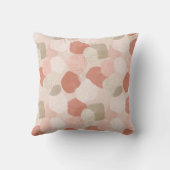 Spring Botanical Leaves in Blush Sage Throw Pillow クッション (裏面)