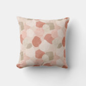 Spring Botanical Leaves in Blush Sage Throw Pillow クッション (正面)