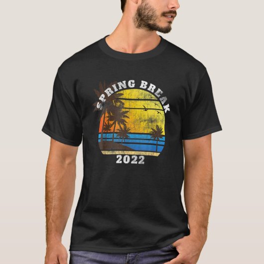 Spring Break 2022ビーチ照合グループWのパーティー Tシャツ (正面)