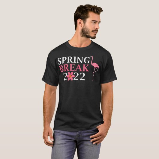 Spring Break 2022 おもしろい Spring Break 2022 Flaming Tシャツ (正面フル)