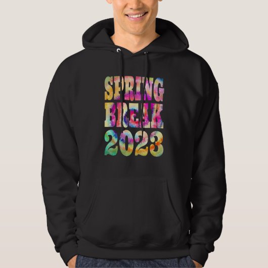 Spring Break 2023  Groovy Tie Dye Matching Family  パーカ (正面)