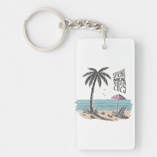 Spring Break 2025 ビーチの雰囲気 キーホルダー (正面)