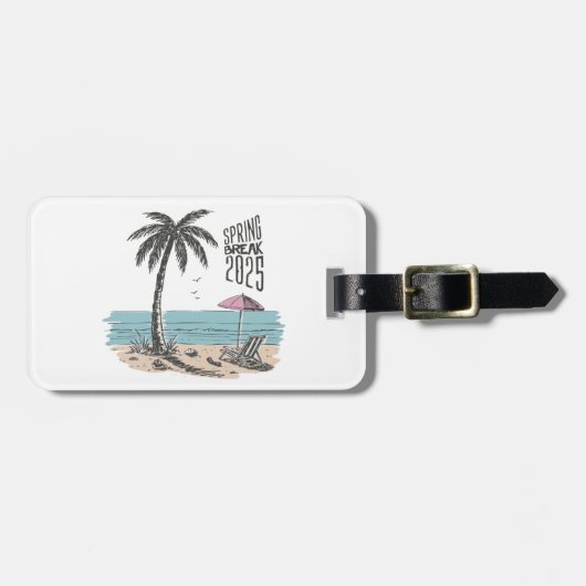 Spring Break 2025 ビーチの雰囲気 ラゲッジタグ (正面横)