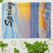 「SPRING BREAK 2026海波」 キッチンタオル (折り畳み)