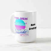 Spring Break 2026 Orlando After Dark Retro Synth コーヒーマグカップ (正面左)