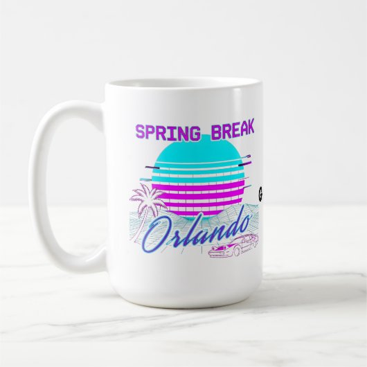 Spring Break 2026 Orlando After Dark Retro Synth コーヒーマグカップ (左)