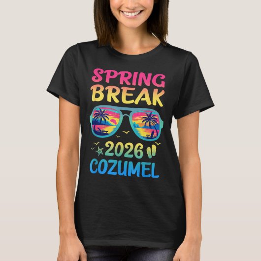 Spring Break Cozumel 2026 Vacation Trip Sungles  Tシャツ (正面)