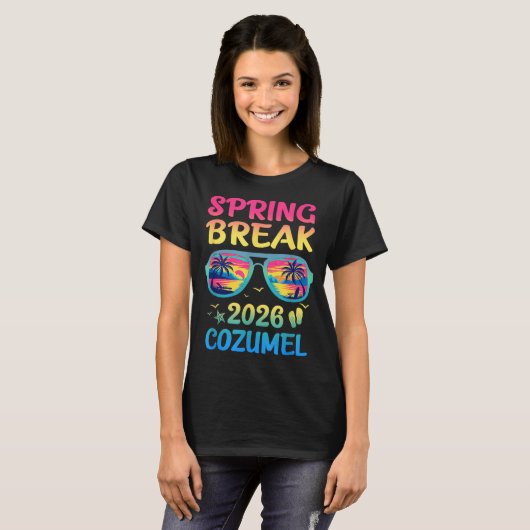 Spring Break Cozumel 2026 Vacation Trip Sungles  Tシャツ (正面フル)