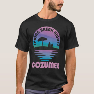 Spring Break Cozumel Sunset Vintage Matching Women Tシャツ