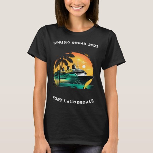 Spring Break Cruise Fort Lauderdale Florida 2023 Tシャツ (正面)