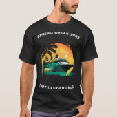 Spring Break Cruise Fort Lauderdale Florida 2023 Tシャツ (正面)