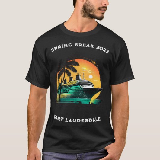 Spring Break Cruise Fort Lauderdale Florida 2023 Tシャツ (正面)