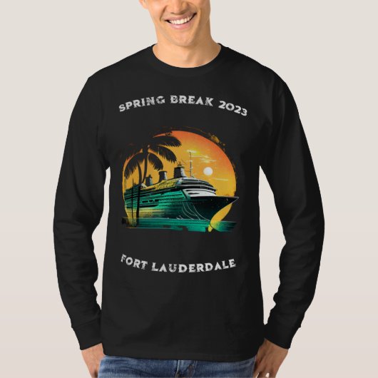Spring Break Cruise Fort Lauderdale Florida 2023 Tシャツ (正面)