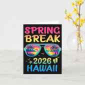 Spring Break Hawaii 2026 Vacation Trip Sungles  カード (黄色い花)