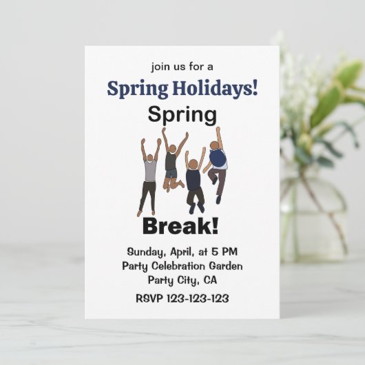 Spring Break Holidays Friendship  招待状 (スタンド正面)