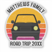 Spring Break Road Trip Sunset Custom Laptop シール (正面)