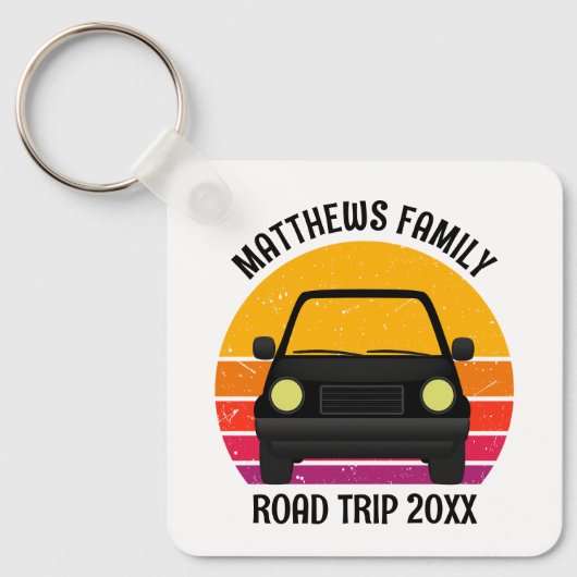 Spring Break Road Trip Sunset Customized キーホルダー (正面)