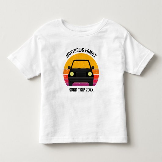 Spring Break Road Trip Sunset Customized トドラーTシャツ (正面)
