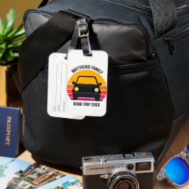 Spring Break Road Trip Sunset Customized ラゲッジタグ